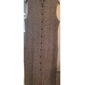 Orvis Womens Tweed Sleeveless 100% Wool Dress